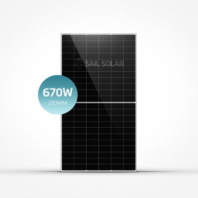 China Residential& New fashionable commercial system 660w 670w solar panel PERC bifiacial solar panels for solar power system use for sale