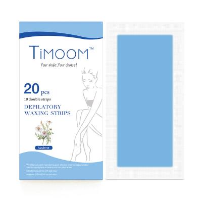 China New 2020 Summer Hair Removal 20pcs=10sheets Professional Double Sided Cold Wax Strips Paper For Leg Body Face Hair Remover for sale