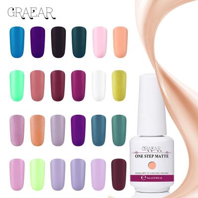 China DIY Nail Art Beauty 8ml One Step Matte Effect Nail Gel Polish LED UV Gel Soak Off Lacquer Long Lasting OEM/ODM Customized Logo Wholesale for sale