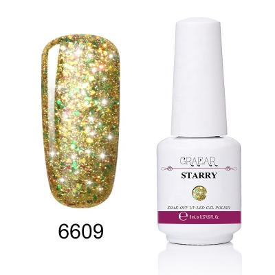 China DIY Nail Art Beauty 2019 Starry Nail Gel Polish Soak Off High Quality Nail Polish Semi Permanent Led Nail Art Gel UV Seller Wholesale for sale