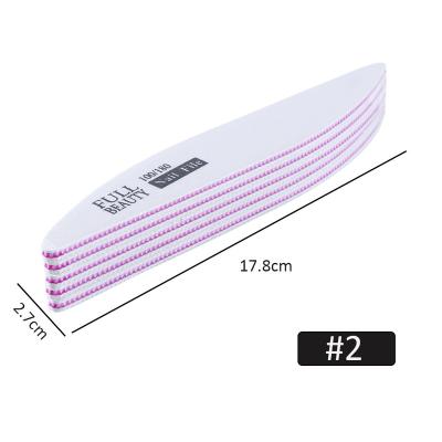 China Nail Beauty 5pcs Nail Folder 100/180 Moon Shaper Salon Sandpaper Professional Pedicure Buffer Nail Polish Set Manicure Nail Accessories 2019 for sale