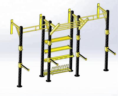 China Multifunctional Fitness Center Wall Mounted Cross Fit Fitness Equipment Installation With Pull Up Bar Rack for sale