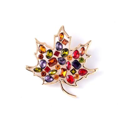 China China popular wholesale gold plated multi colored zinc alloy sheet metal fashion brooch for women for sale