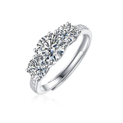 China CLASSIC Authenticity Custom Design Rings Moissanite And Eternity Lab Sterling Silver Diamond Ring for sale