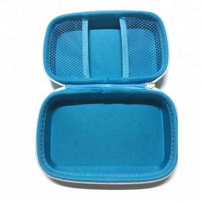 China With Pipe Custom Clam Light Blue Hard Waterproof Custom Shell Cosmetic EVA Shell Bag Cosmetic Bag and EVA Case for sale