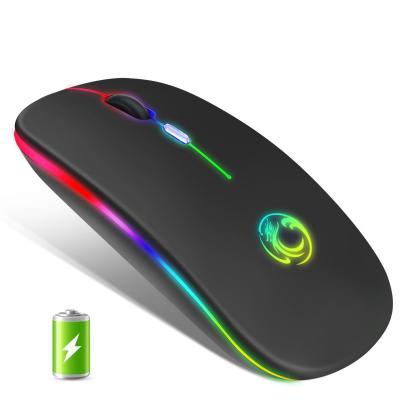 China 3D Silent Rechargeable Ergonomic BT Mause RGB Computer Mouse Wireless Gaming with USB LED Backlit Mice for PC Laptop Computer for sale