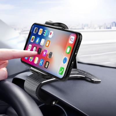 China Universal Mobile Car Phone Adjustable Clip Car Phone Holder GPS Dashboard Cell Phone Holder Mount Rotatable For Xiaomi for sale