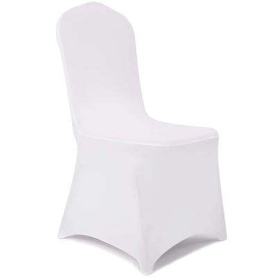 China Amazon Hot Sale Reusable Cheap Spandex Stretch Event 100 White Party Chair Covers For Wedding Banquet for sale