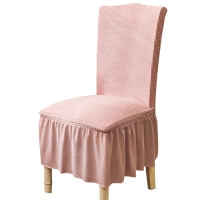 China Reusable Removable Dining Chair Covers Parsons Chair Covers With Skirt for sale