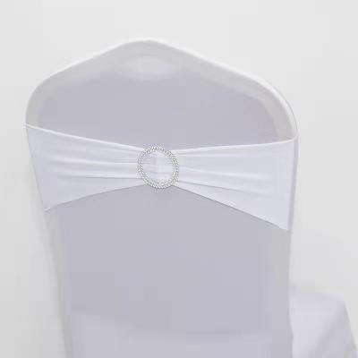 China Factory Sale Cheap Disposable Spandex Chair Sashes With Buckle Slider For Wedding Party Decoration for sale