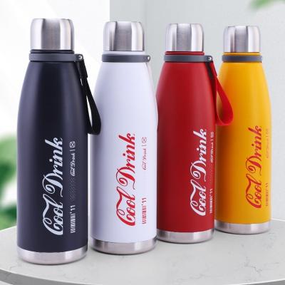 China Wholesale Custom Logo Cola PORTABLE Double Wall Stainless Steel Travel Tumbler Insulated Vacuum Bottle for sale