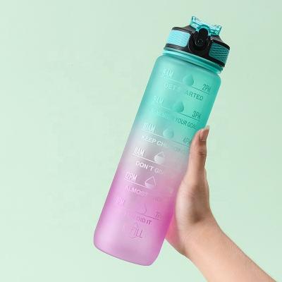 China 1000ml Viable Custom Portable Eco Friendly Clear Plastic Drinking Water Bottle for sale