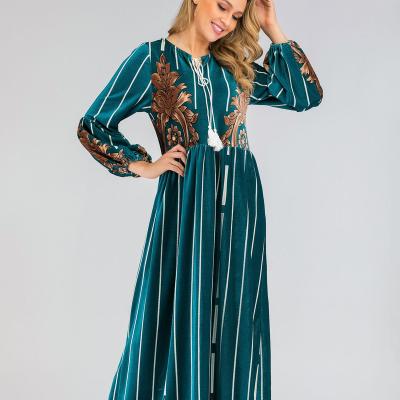 China Gold Clothing Turkey Ramadan Vestidos Musulmanes Abaya Dubai Kaftan Velvet Dress 2021 Casual Modern Muslim Dress Women Dress for sale