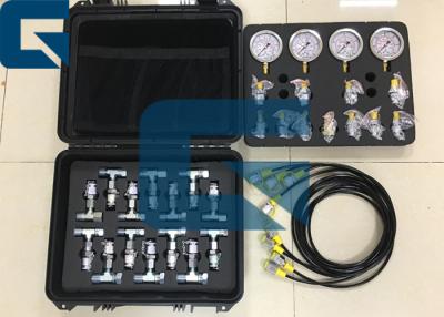 China Excavator Hydraulic Pressure Gauge / Hydraulic Brake Pressure Gas / Pressure Portable Test Kit for sale