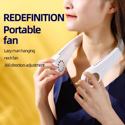 China Hand Mini Fan Yingshu 2021 Hot Sale Neck Fan USB Rechargeable Hanging Cool Wind for sale