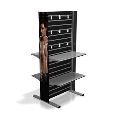 China Wholesale High Quality Popular Adjustable Shelf Replacement Graphic Black Display Clothing Racks For Store for sale