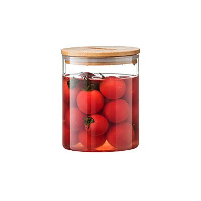 China Corrosion Resistant Borosilicate Relea 450ML Heat Resistant Glass Food Nuts Storage Container for sale