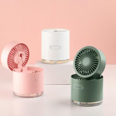 China Mini Desk Spray Fan Car Air Cooling Cordless Rechargeable Humidifying Fan with Custom Logo for sale