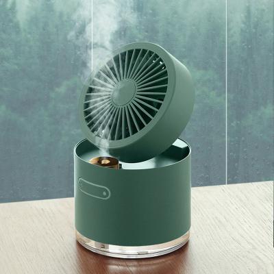 China Relea Mini Desk Spray Air Cooling Wireless Humidification Fan Portable Car Rechargeable Fan for sale