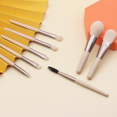 China Wholesale Natural Soft Private Label Wooden Handle Synthetic Multiple Color Natural Hair Makeup Brush Set for sale