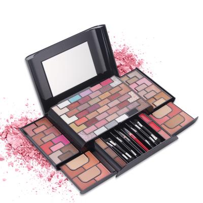 China Waterproof Wholesale 68 Color Makeup Brands Palette Makeup Box Eyeshadow Palette Women Set With Make Up for sale