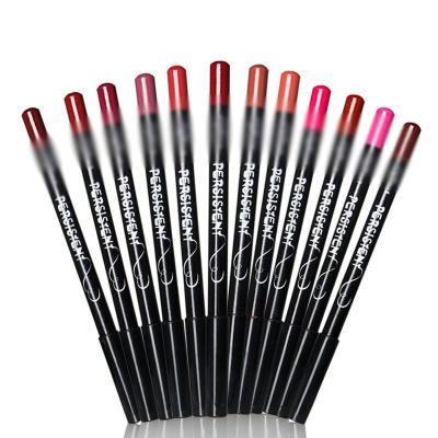 China Waterproof Rod Optional Lip Liners Set black Matte Waterproof Lip Liner from wholesale 12 colors for sale