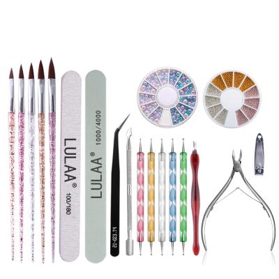 China Best Selling Design Wood Small With Professional Nail Clippers Mini Set Nail File Manicure Kit Nail Drill Manicure Stick Set for sale