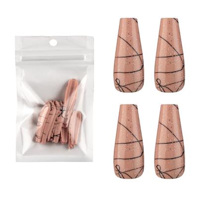 China New Ultra Cheap Long Piece Ballet Application Finger Cover Fake Nails Custom Made Eco-friendly Nail Material for sale