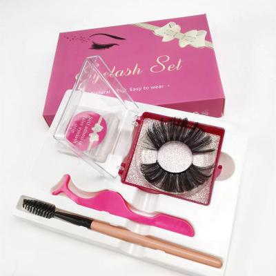 China Natural soft natural 5d chemical fiber bushy false eyelashes lengthen eye private label false eyelashes for sale