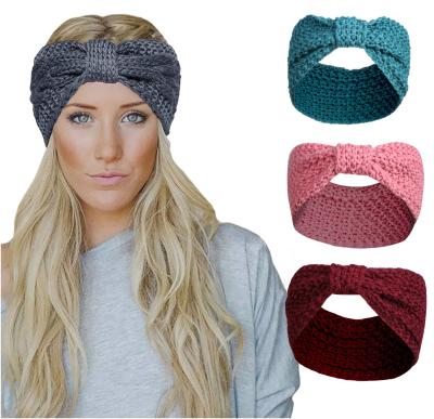 China New Autumn And Winter Empty Ponytail Hat Woolen Headband Knitted Hair Tie Top Cover Warm Environmentally Friendly Hat Women Headwear for sale