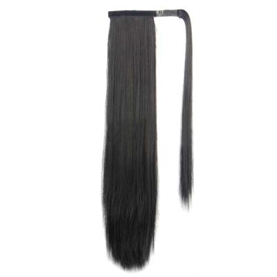 China Color China Tape Chemical Fiber Wig Ponytail Female Magic Wig Full Lace Long Straight Hair Natural Thick Smooth Soft Swiss Wig for sale