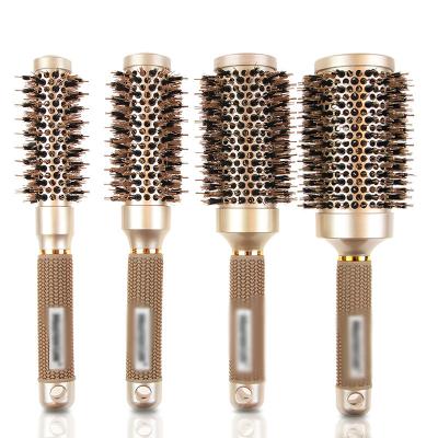 China Comfortable Multifunctional Gold Hot Curling Ionic Hair Straightener Sweep Hair Curler Combs for sale