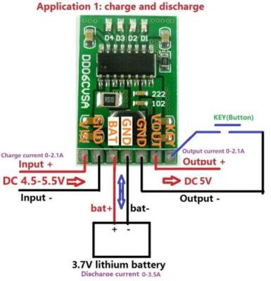 China DC 5V 2.1A Mobile power Diy board 4.2V charge/discharge protection (boost)/battery/DC 5V 2.1A lithium 18650 LI-ION indicator module 3.7V for sale