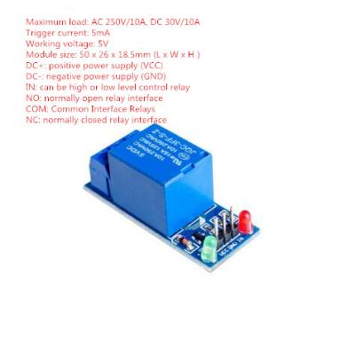 China 10pcs 5V 1 One Channel Low Level Relay Module for SCM Home Appliance Control for Arduino DIY Kit 1 Channel Relay Module for sale