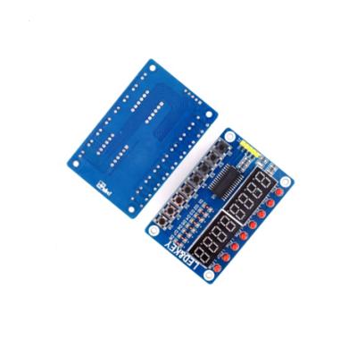 China 8 Buttons M1638 Tube LED Digital PCBA Board 8 Bit Electronic Numeric Keypad Digital Tube LED Display Module 76*49*5mm for sale