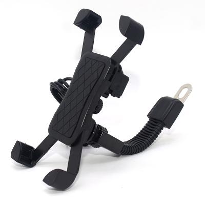 China 2022 New Arrival Adjustable Motorcycle Mobile Phone Bracket Bicycle Phone Charging Holder for sale