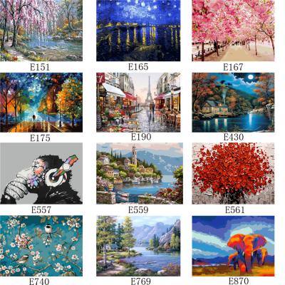 China Digital FillingFrameless Oil Painting DIY Amazon Cotton Canvas Flat Explosive Children's Painting Hand Painted Painting for sale