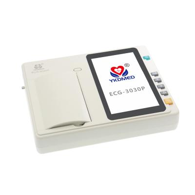 China Low cost ECG-3030P model hospital model 3 channel electrocardiogram medicla high resolution portable ekg machine digital electrocardiograph for sale