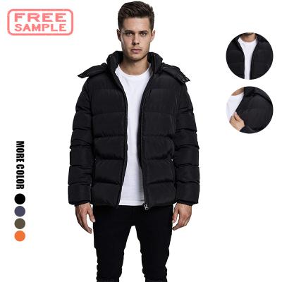 China Good SMAPLE Windproof FREE Zipper Selling Men Outdoor Winter Wadded Sports Bomber Hooded Parka Down Jacket Coat for sale