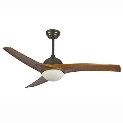 China 52 inch ac dc motor abs wood ceiling fan with light remote control for sale