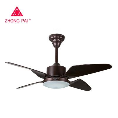 China Country style air cooler 4 ABS blades remote control ceiling fan with light for sale