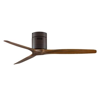 China 52 inch decorative and fashion remote control solid wood ceiling fan zu verkaufen