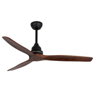 China Factory direct 52 inch ac dc motor remote control solid wood ceiling fan with CE ROHS CB zu verkaufen