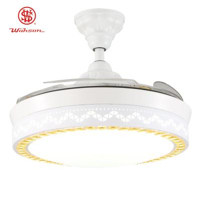 China Home Appliances Modern hidden blade Ceiling Fan Decorative Electric Household Domestic Fan Ceiling Light for sale