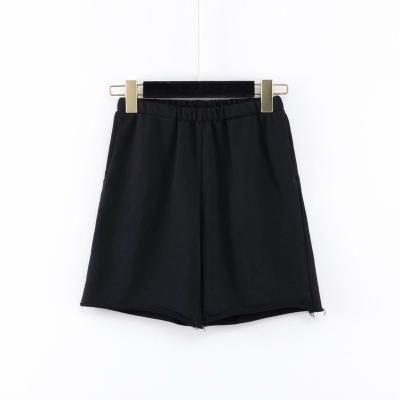 China Anti-Wrinkle Ready To Ship High Running Solid Color Female Elastic Waist Breathable Clothing Women Shorts for sale