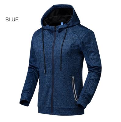 China Anti-wrinkle Mens Autumn Sports Hooded Running Jacket Cardigan Long Sleeve Top Hoodies for sale