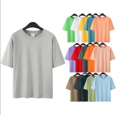 China Breathable Custom Logo Oversized Solid Color Men Combing Short Sleeve Parenting The Plain T-Shirt for sale