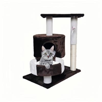 China Cats Tree Housing Furniture Kitten Activity Tower Pet Kitty Sustainable Play House With Scratching Posts Swing Tunnel for sale