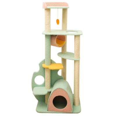 China Sustainable Cat Tree Tower Cat Climbing View Furniture Scratching Post for Kitty Climber House Play Tower Activity Center for Play for sale