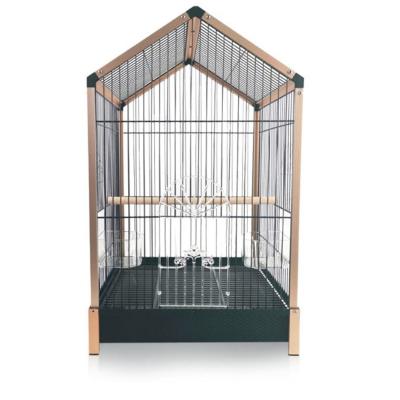 China Breathable Bird Cage With Rolling Stand Wrought Iron Pet Birds Cages Parrot Cockatiel Cockatiel Parakeet Finches Bird Cage Medium Pet House for sale